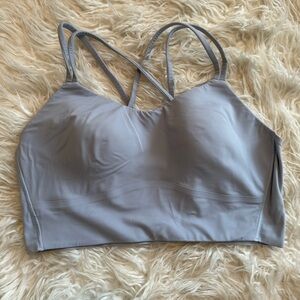 Light Blue Lululemon Like a Cloud Longline Bra, size 10